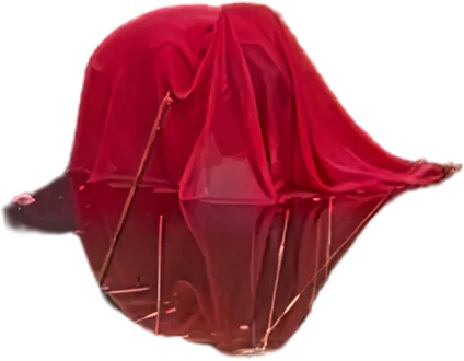 Velo rojo, de Hice un ángel en los brazos de tu padre