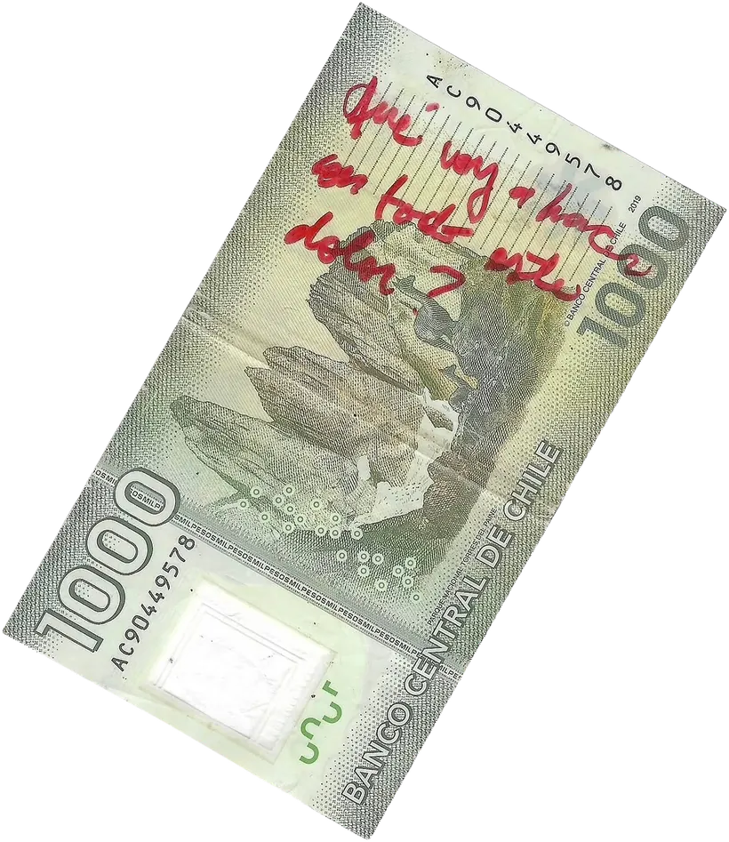 Billete intervenido: “¿qué voy a hacer con todo este dolor?”