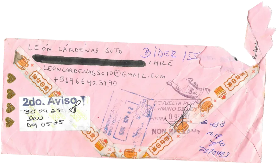 Sobre, reverso