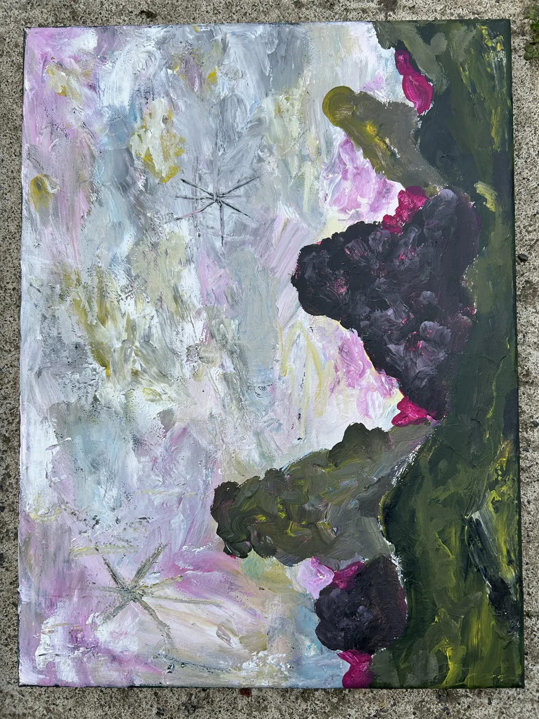 <b>Río Rahue 2</b> Acrílico sobre tela · 30 x 40 cm · 2026